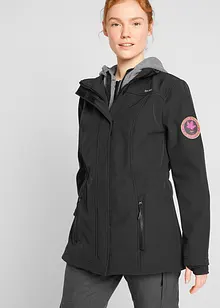 Lang softshell-jakke, vannavvisende, 2-i-1 look, bonprix