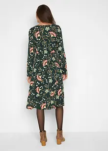 Bomull trikotkjole i omslagsstil, bonprix