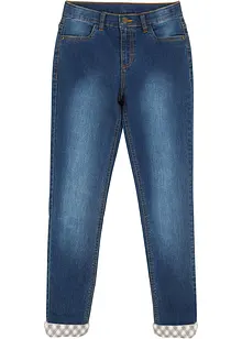 Thermojeans med flanellfôr, til jente, bonprix