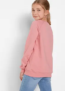 Sweatshirt med paljetter til jente, bonprix