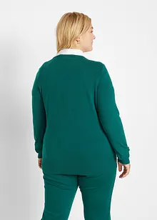 Basic finstrikket cardigan med knappestolpe, bonprix