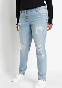 Boyfriend jeans Destroyed, med resirkulert polyester, bonprix