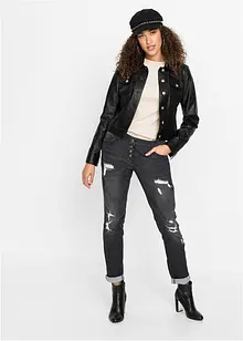 Boyfriend jeans Destroyed, med resirkulert polyester, bonprix