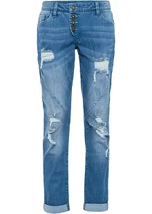 Boyfriend jeans Destroyed, med resirkulert polyester, bonprix