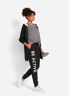 Joggebukse av bomull, med print, Loose fit, bonprix