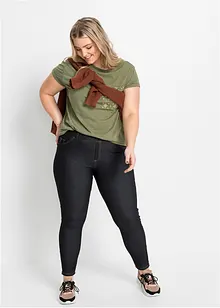 Leggings i jeansoptikk med glidelås, bonprix