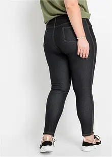 Leggings i jeansoptikk med glidelås, bonprix