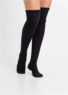 Overknee-strømper med økologisk bomull (2-pack), bonprix