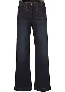 Wide Leg-jeans Mid Waist, komfortlinning, bonprix