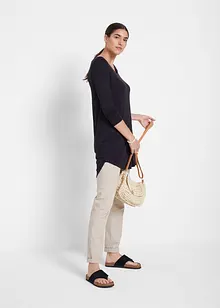 Langermet, lang topp i viskose, bonprix