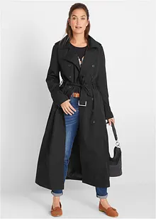 Lang trenchcoat med belte, bonprix