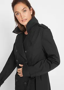 Lang trenchcoat med belte, bonprix