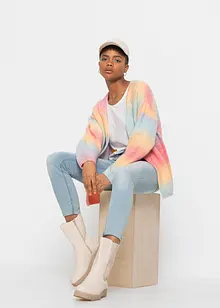 Grovstrikket jakke i myk ullmiks, bonprix