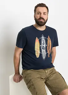 T-skjorte i ren økologisk bomull, Slim Fit, bonprix