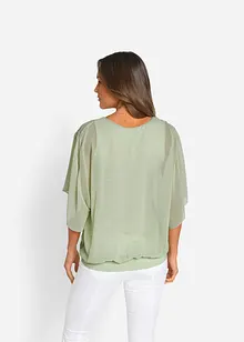 Chiffonbluse med topp under, bonprix