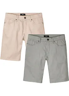 Bermudashorts i stretchmateriale, Regular Fit (2-pack), bonprix