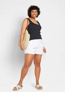 Ribbet topp av 100% bomull, bonprix