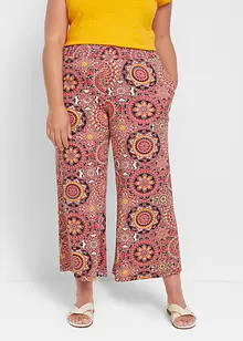 7/8-lang, vid culottes i jersey med bred, vaflet linning, bonprix