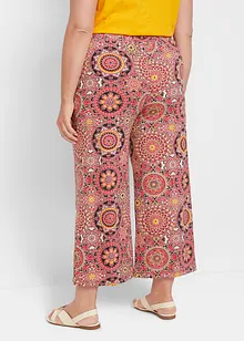 7/8-lang, vid culottes i jersey med bred, vaflet linning, bonprix