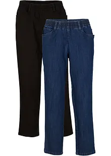 Straight-jeans, Mid Waist, komfortlinning, (2 pack), bonprix