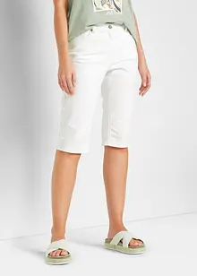 Jeans-bermuda med stretch og oppbrettet nederkant, bonprix