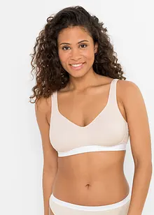 BH uten bøyle, med økologisk bomull (2-pack), bonprix
