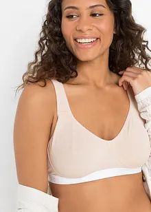 BH uten bøyle, med økologisk bomull (2-pack), bonprix