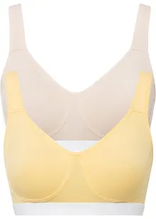 BH uten bøyle, med økologisk bomull (2-pack), bonprix