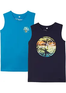 Singlet til barn (2-pack) av økologisk bomull, bonprix