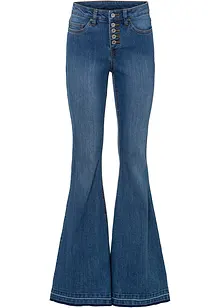 Jeans med sleng og råkant, bonprix