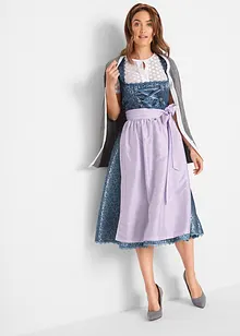 Dirndl med forkle, midi-lengde (2-delt sett), bonprix