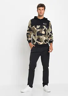 Sweatshirt med hette, med resirkulert polyester, bonprix