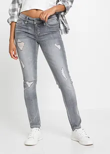 Skinny Jeans med destroy-effekter, bonprix