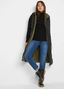 Vendbar vattert vest med hette av resirkulert polyester, bonprix