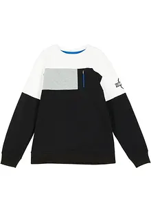 Sweatshirt i colourblock, gutt, bonprix