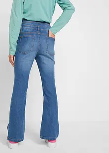 High Waist-jeans til jente med vide ben, bonprix