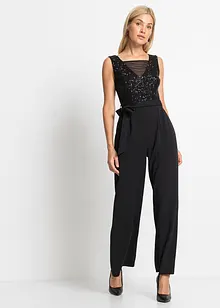 Jumpsuit med paljetter, bonprix