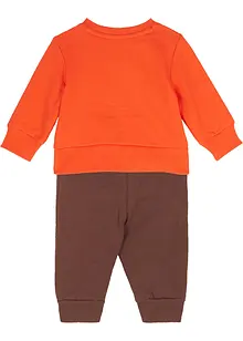 Baby sweatshirt og sweatbukse av økologisk bomull (2-delt sett), bonprix