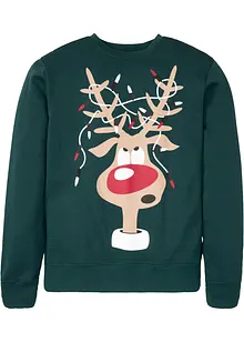 Sweatshirt med julemotiv av resirkulert polyester, bonprix