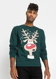 Sweatshirt med julemotiv av resirkulert polyester, bonprix