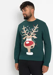 Sweatshirt med julemotiv av resirkulert polyester, bonprix