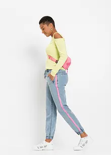 Casual jeans med kontraststriper, RAINBOW