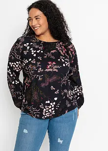 Bluse med print, av bærekraftig viskose, bonprix