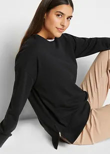 Sweatshirt med splitt i sidene, bonprix