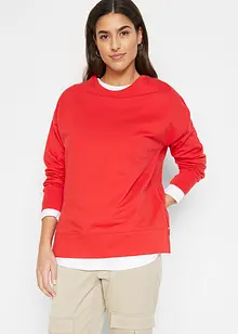 Sweatshirt med splitt i sidene, bonprix