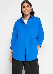 Oversized bluse av bomull med 3/4-lang arm, bonprix