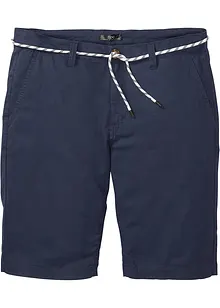 Chino-bermuda med lin og knytebånd, Regular Fit, bonprix