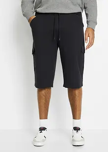 Lang sweatbermuda med cargolommer, Regular Fit, bonprix