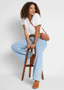 Wide Leg-jeans Mid Waist, Stretch, bonprix