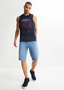 Bermudashorts i sweat-denim look med komfortsnitt, Regular Fit, bonprix